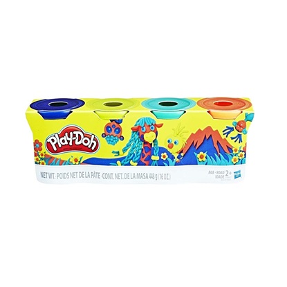 Hasbro Play-Doh 4 Βαζάκια Πλαστελίνης Wild για 2+ Ετών (E4867) (HASE4867)-HASE4867