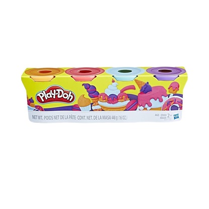 Hasbro Play-Doh 4 Βαζάκια Πλαστελίνης Sweet για 2+ Ετών (E4869) (HASE4869)-HASE4869