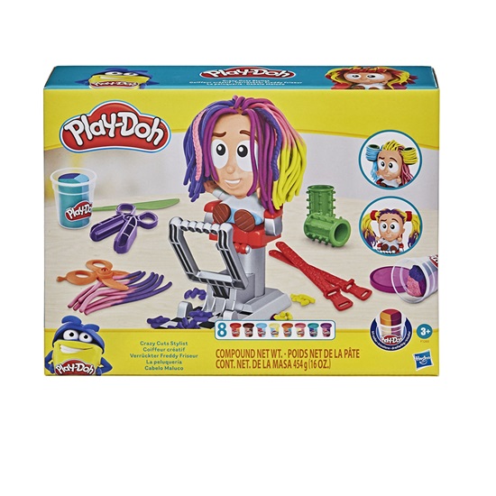 Hasbro Play-Doh Πλαστελίνη - Παιχνίδι Crazy Cuts Stylist Hair Salon για 3+ Ετών, 8τμχ (F1260) (HASF1260)-HASF1260