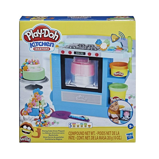 Hasbro Play-Doh Πλαστελίνη - Παιχνίδι Kitchen Creations Rising Cake Oven για 3+ Ετών, 5τμχ (F1321) (HASF1321)-HASF1321