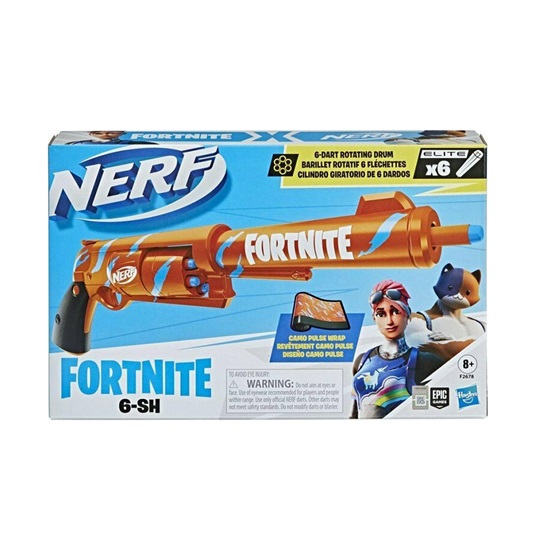 Hasbro Nerf Εκτοξευτής Six Shot Fortnite για 8+ Ετών (HASF2678) (HASF2678)-HASF2678