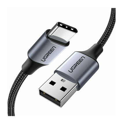 Ugreen Braided USB 2.0 Cable USB-C male - USB-A male Μαύρο 2m (60128) (UGR60128)-UGR60128