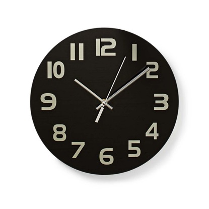 Nedis Ρολόι Τοίχου Πλαστικό 30cm (CLWA006GL30BK) (NEDCLWA006GL30BK)-NEDCLWA006GL30BK