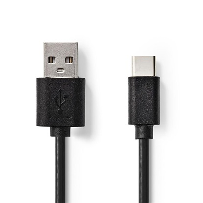 Nedis Regular USB 2.0 Cable USB-C male - USB-A male Black 2m (CCGT60600BK20) (NEDCCGT60600BK20)-NEDCCGT60600BK20