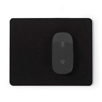 Nedis Mousepad 18 x 22 cm Black Mat (MPADF100BK) (NEDMPADF100BK)-NEDMPADF100BK