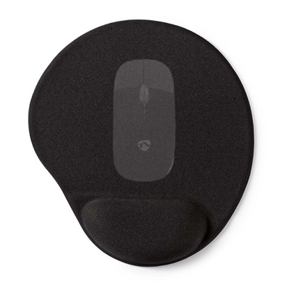 Nedis Mouse Pad με Στήριγμα καρπού Μαύρο (MPADFG100BK) (NEDMPADFG100BK)-NEDMPADFG100BK