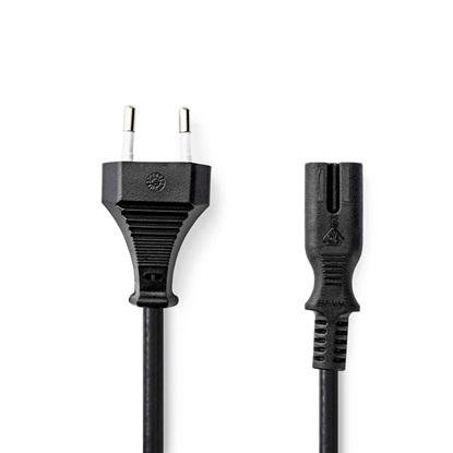 Nedis Power Cable C7 2.00m Black (PCGP11040BK20) (NEDPCGP11040BK20)-NEDPCGP11040BK20