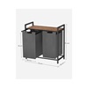 Vasagle 2 Compartment Laundry Basket 2x46Lt (BLH201G01) (VASBLH201G01)-VASBLH201G01
