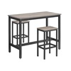 Vasagle Bar Table Set with 2 Stools (LBT015B02) (VASLBT015B02)-VASLBT015B02