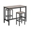 Vasagle Bar Table Set with 2 Stools (LBT015B02) (VASLBT015B02)-VASLBT015B02