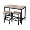 Vasagle Bar Table Set with 2 Stools (LBT015B02) (VASLBT015B02)-VASLBT015B02
