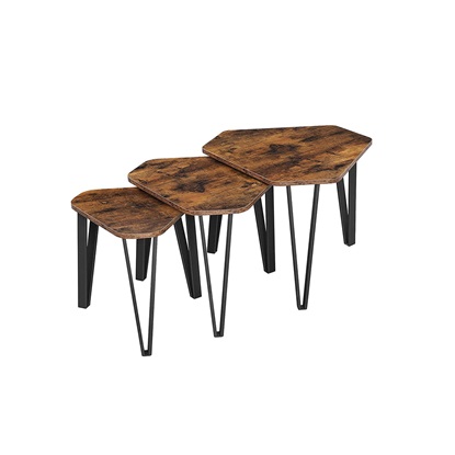 Vasagle Set of 3 Nesting Coffee Table (LNT14BX) (VASLNT14BX)-VASLNT14BX