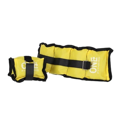 One Fitness Pillow Weights 2x 1.5kg Yellow (WW02) (OFIWW02)-OFIWW02