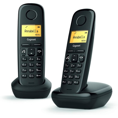 Gigaset A270 Ασύρματο Τηλέφωνο Duo Set Μαύρο (GGSA270DUO-BK)-GGSA270DUO-BK