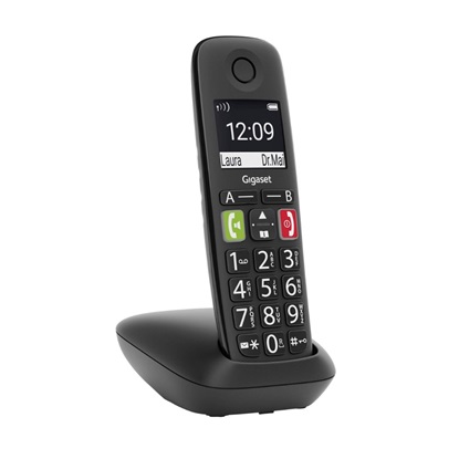 Gigaset E290 Ασύρματο Τηλέφωνο για Ηλικιωμένους με Aνοιχτή Aκρόαση (GGSE290-BK)-GGSE290-BK