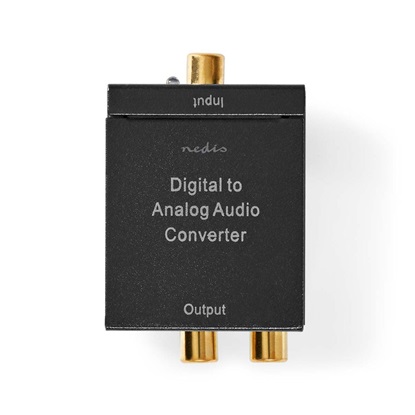 Nedis Digital Audio Converter 1-way Connection 1x Digital RCA (ACON2510BK) (NEDACON2510BK)-NEDACON2510BK