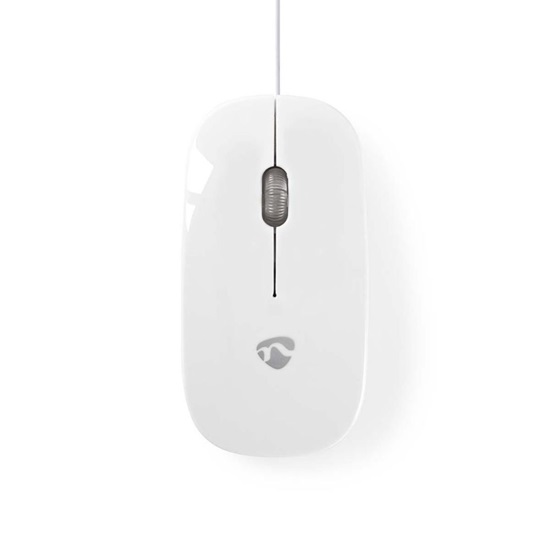 Nedis Wired Mouse Ενσύρματο Ποντίκι Λευκό (MSWD200WT) (NEDMSWD200WT)-NEDMSWD200WT