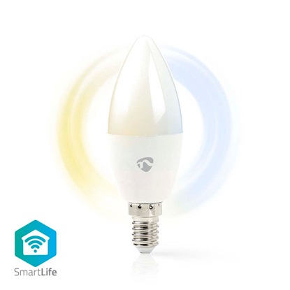Nedis Smart Λάμπα LED για Ντουί E14 Ρυθμιζόμενο Λευκό 470lm Dimmable (WIFILRW10E14) (NEDWIFILRW10E14)-NEDWIFILRW10E14