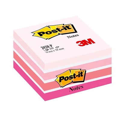 Αυτοκόλλητα Χαρτάκια 3M Post-it 76 x 76 mm (Ροζ/Μωβ) (450 Φύλλα) (2028P)-MMM2028P