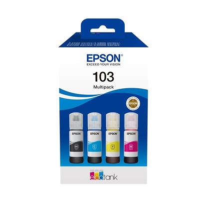 Epson 103 4 Inkjet Printer Cartridges Multipack Yellow / Cyan / Magenta / Black (C13T00S64A) (EPST00S64A)-EPST00S64A