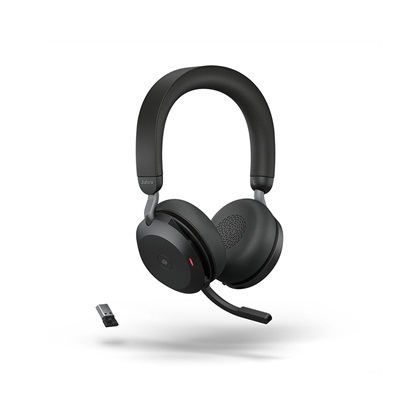 Jabra Headset Evolve2 75 Link380a MS Stereo Black (27599-999-999) (JAB27599-999-999)-JAB27599-999-999