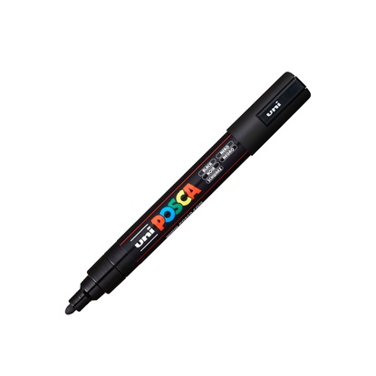 Uni-Ball Μαρκαδοροι Posca Pc-5M Medium Black (PC5MMBLK) (UNIPC5MMBLK)-UNIPC5MMBLK