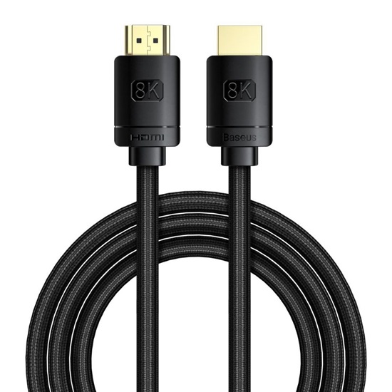 Baseus HDMI 2.1 Braided Cable HDMI male - HDMI male 2m Black (CAKGQ-K01) (BASCAKGQ-K01)-BASCAKGQ-K01