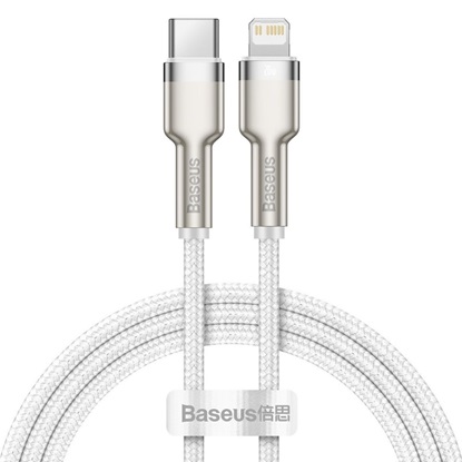 Baseus Cafule Braided USB-C to Lightning Cable 20W White1m (CATLJK-A02) (BASCATLJK-A02)-BASCATLJK-A02