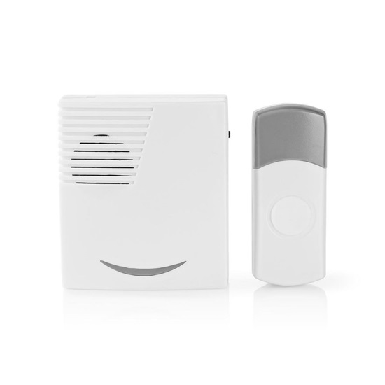 Nedis Wireless Doorbell Set Battery Powered Volume 80 dB Grey / White (DOORB211WT) (NEDDOORB211WT)-NEDDOORB211WT