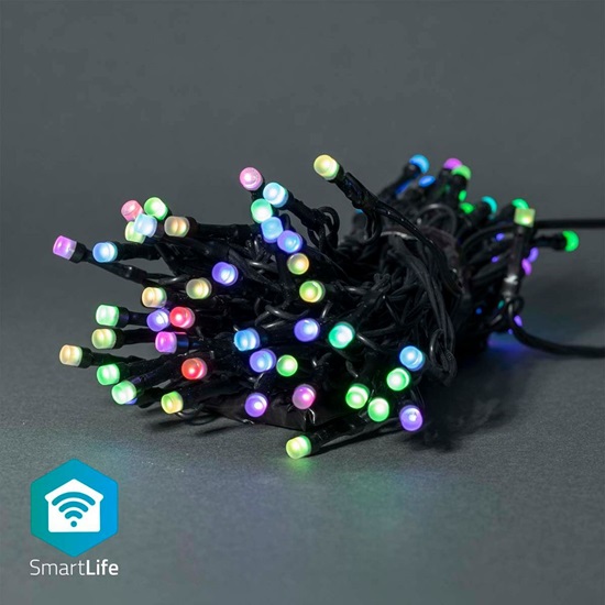 Nedis Λαμπάκια LED 8μ Πολύχρωμα σε Σειρά με Πράσινο Καλώδιο (WIFILX01C42) (NEDWIFILX01C42)-NEDWIFILX01C42