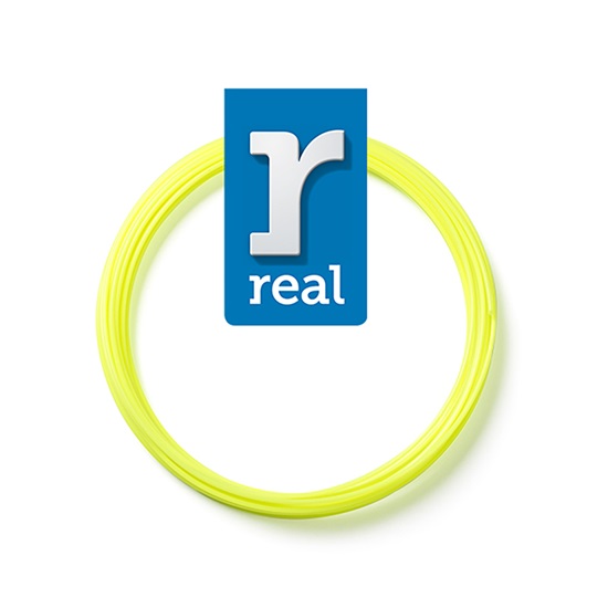 REAL PLA 3D pen filament Fluorescent Yellow ( 10 m / 1.75 mm ) (3DPFPLAFYELLOW10MM175) (REF3DPFPLAFYELLOW10MM175)-REF3DPFPLAFYELLOW10MM175