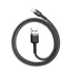 Baseus Cafule USB Lightning Cable 2.4A 0.5m Gray+Black (CALKLF-AG1) (BASCALKLF-AG1)-BASCALKLF-AG1