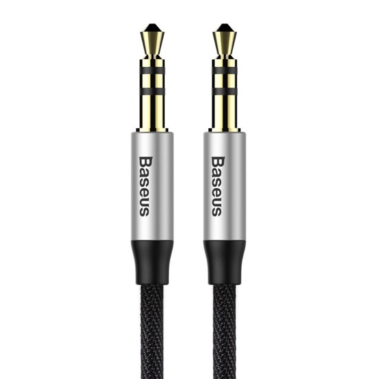 Baseus Yiven Audio Cable mini jack 3,5mm AUX, 1m Black+Silver (CAM30-BS1) (BASCAM30-BS1)-BASCAM30-BS1