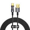 Baseus Explorer, USB to USB-C Cable, 100W, 2m Black (CATS000301) (BASCATS000301)-BASCATS000301