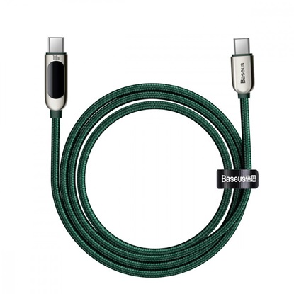 Baseus Cable USB-C to USB-C Baseus Display, 100W, 2m Green (CATSK-C06) (BASCATSK-C06)-BASCATSK-C06