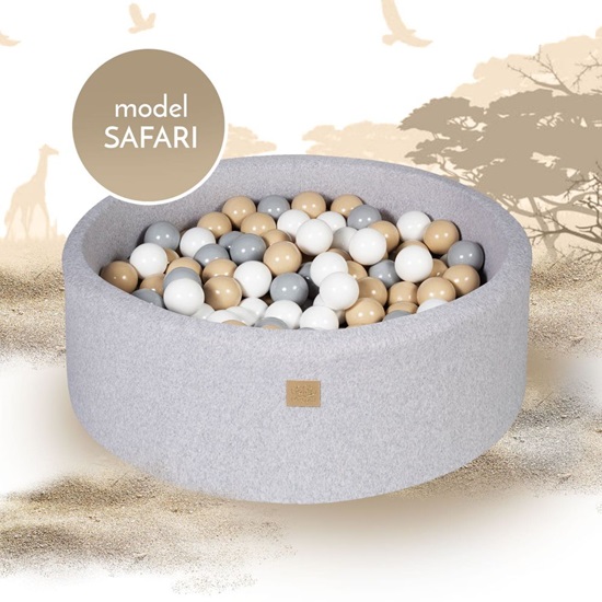 MeowBaby Baby Foam Ball Pit 40cm, Model Safari (B002024) (MEBB002024)-MEBB002024