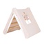 MeowBaby A house for children with a ladder60x61 cm folding into the room. Wood, Linen, Viscose, A Pink House, White ladder (DDWT001RIE) (MEBDDWT001RIE)-MEBDDWT001RIE