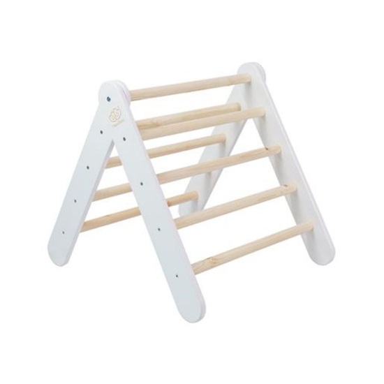MeowBaby Wooden Pikler for Children Climbing Triangle for Kids, White  (WTD001IE) (MEBWTD001IE)-MEBWTD001IE