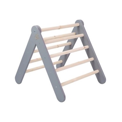 MeowBaby Wooden Pikler for Children Climbing Triangle for Kids, Gray  (WTD002IE) (MEBWTD002IE)-MEBWTD002IE