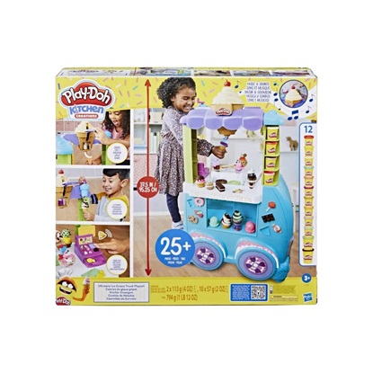 Hasbro Play-Doh Πλαστελίνη - Παιχνίδι Ice Cream Truck για 3+ Ετών, 12τμχ (F10395) (HASF10395)-HASF10395