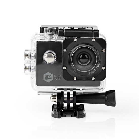 Nedis Action Camera HD (720p) Υποβρύχια (με Θήκη) Μαύρη με Οθόνη 2" (ACAM11BK) (NEDACAM11BK)-NEDACAM11BK