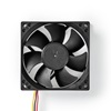 Nedis DC Fan 80 mm 3-Pin 35.6 dBA Black (DCFAN8025BK) (NEDDCFAN8025BK)-NEDDCFAN8025BK