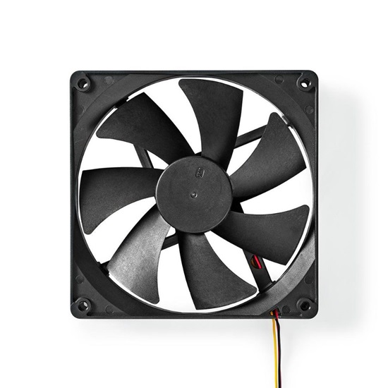 Nedis DC Fan 140 mm 3-Pin 24.9 dBA Black (DCFAN14025BK) (NEDDCFAN14025BK)-NEDDCFAN14025BK