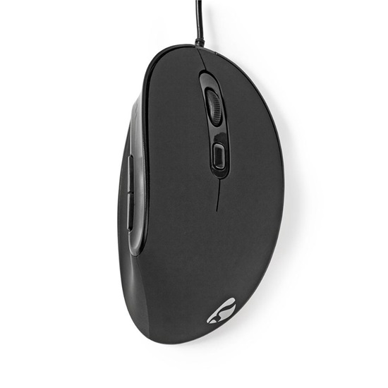 Nedis Ergonomic Wired Mouse Ενσύρματο Vertical Ποντίκι Μαύρο (ERGOMSWD100BK) (NEDERGOMSWD100BK)-NEDERGOMSWD100BK