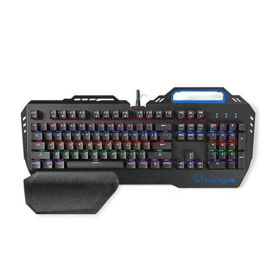 Nedis Wired Gaming Keyboard  Mechanical RGB US International (GKBD400BKUS) (NEDGKBD400BKUS)-NEDGKBD400BKUS