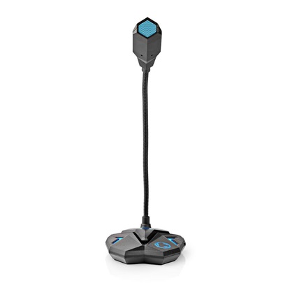 Nedis Desktop Gaming Microphone USB Black/Blue με Σύνδεση USB (GMICGU100BK) (NEDGMICGU100BK)-NEDGMICGU100BK