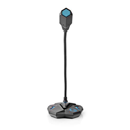 Nedis Desktop Gaming Microphone USB Black/Blue με Σύνδεση USB (GMICGU100BK) (NEDGMICGU100BK)-NEDGMICGU100BK