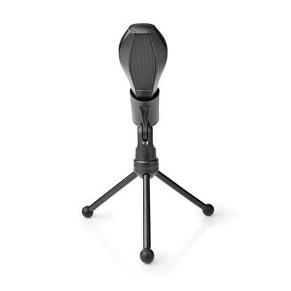 Nedis Wired Microphone Dual Condenser With Tripod USB Black με Σύνδεση USB (MICTU100BK) (NEDMICTU100BK)-NEDMICTU100BK