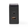 Nedis Φορτιστής Χωρίς Καλώδιο με Θύρα USB-A και Θύρα USB-C 45W Power Delivery Μαύρος (WCPD45W100) (NEDWCPD45W100BK)-NEDWCPD45W100BK