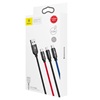 Baseus 3in1 Cable USB-C / Lightning / Micro 3,5A 0,3m Black (CAMLT-ASY01) (BASCAMLT-ASY01)-BASCAMLT-ASY01